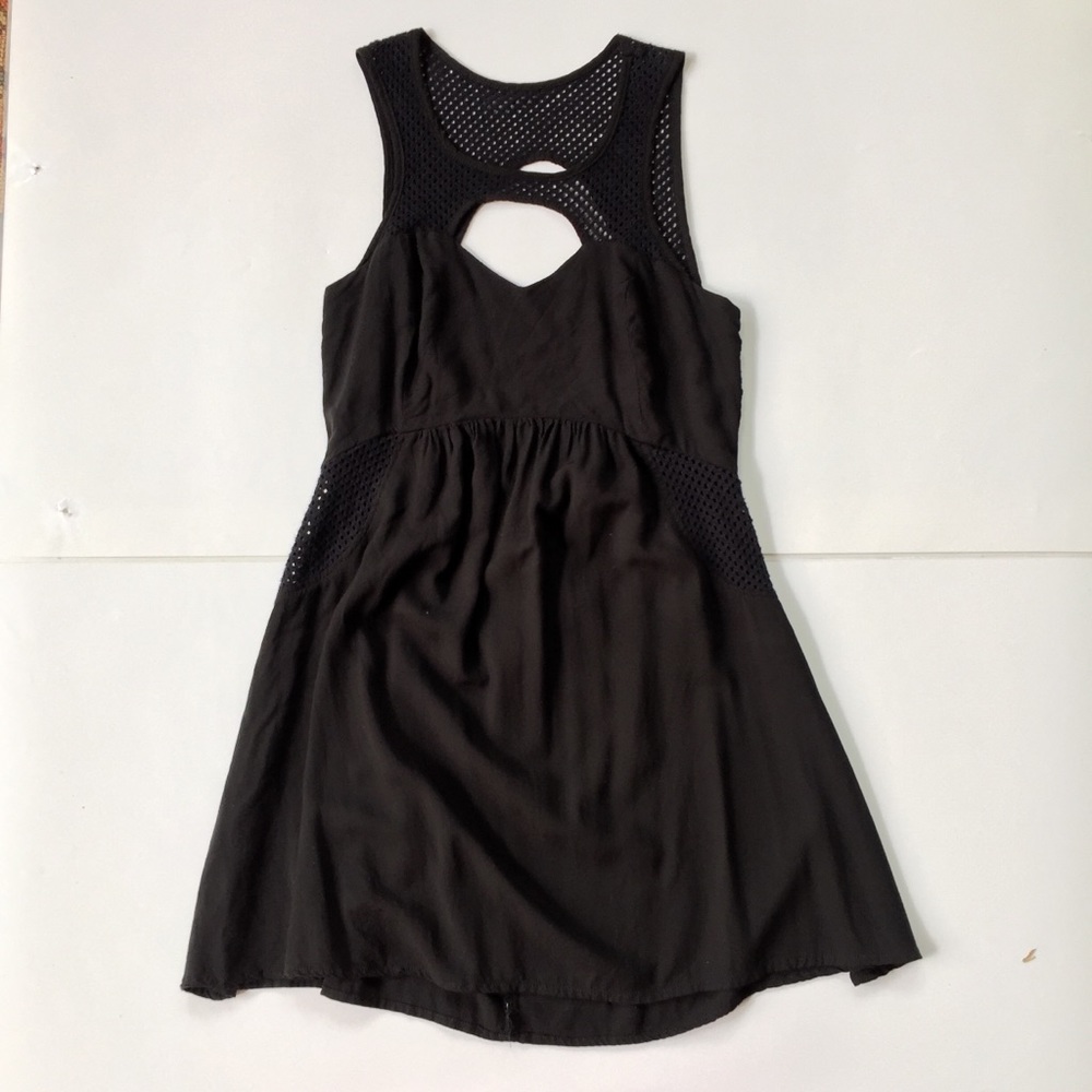 ☀️Nasty Gal Cut Out Black Flare A Line Dress